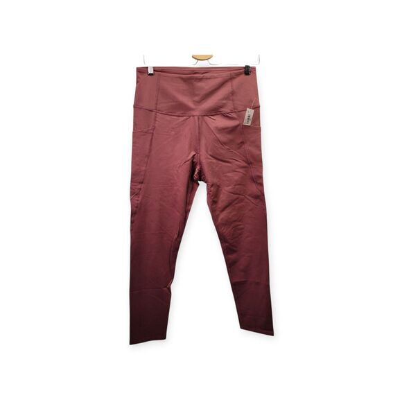 CORE 10 Women High-Waist Side-Pocket Yoga Comfort Legging Pink Size Large - Picture 1 of 12